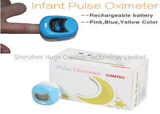 Κίνα Μπλε/ρόδινος/κίτρινος σφυγμός Oximeter άκρων δακτύλου επίδειξης OLED για τα παιδιά προμηθευτής